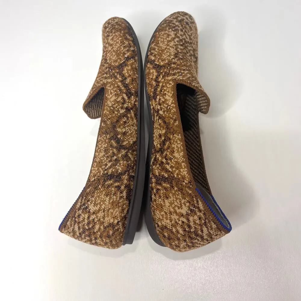 Rothy’s The Loafer Bronze Python Slip On 9